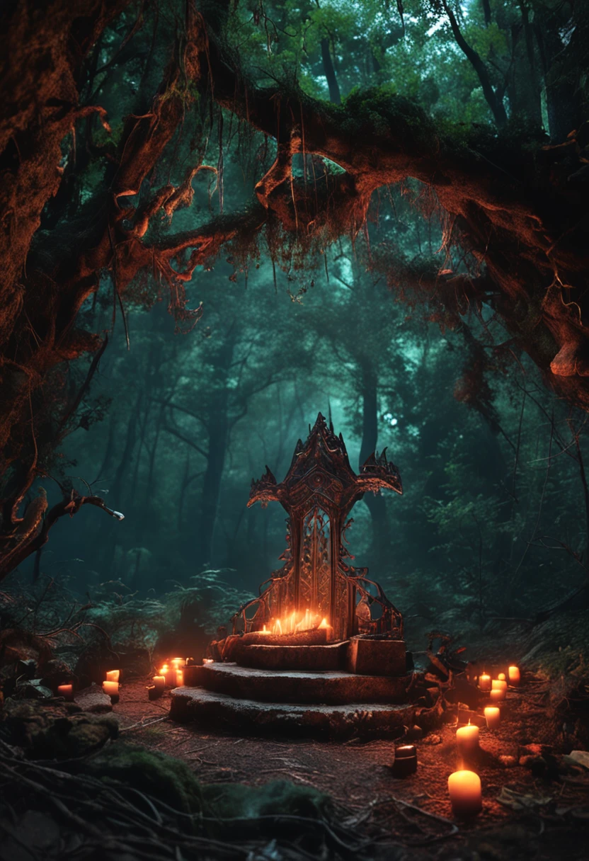 Mysterious altar in the forest，It seems that some ancient creatures can be summoned