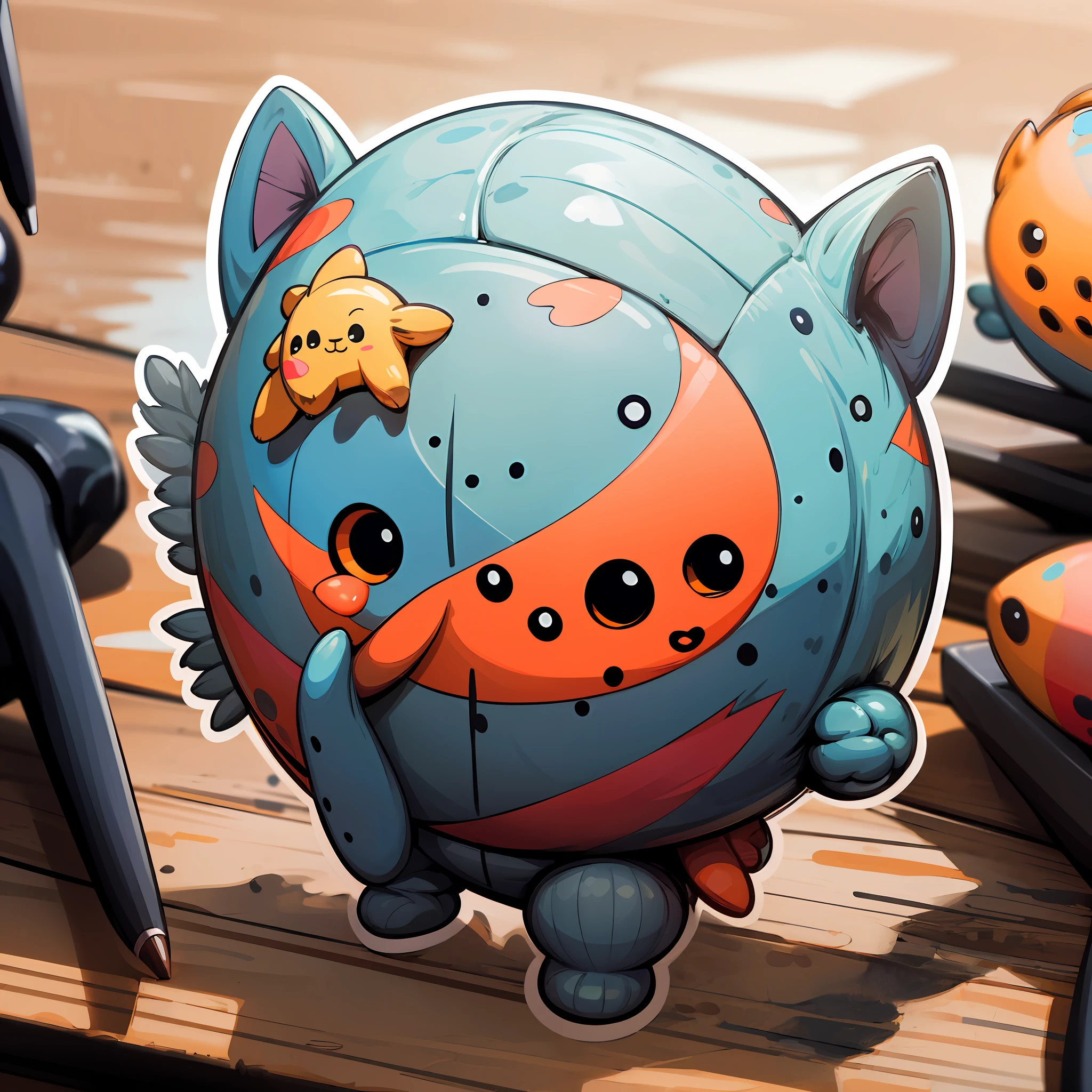 Create a sticker that represents A detailed, realistic sticker of Coder character