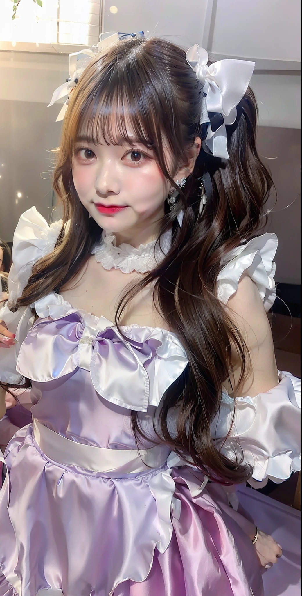 Big Idol、Satin Frill Dresses、Large ribbon