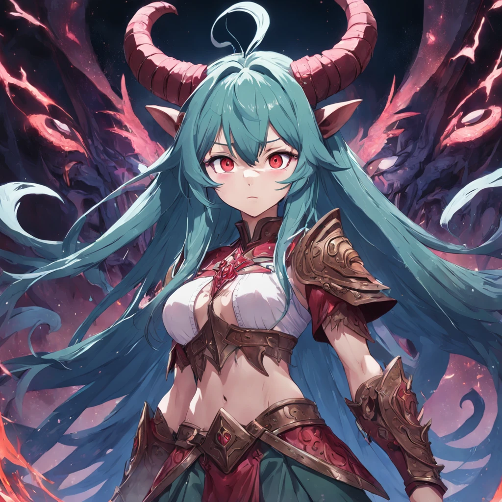 Hideous face,Strengthen your body,blood color eyes,Dark Greatsword,Divinity,Pulsating life,Reverse goat foot,Intricate ornamentation,Light blood mist,Sharp head angles,Partially shelled,Mysterious runes,Fantasy features,Fantasy works,Clearly outlined