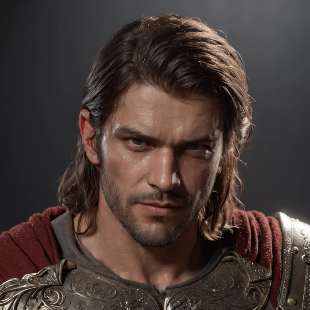 (Professional 3D rendering:1.3) de (Realistic:1.3) foto de arte mais bonita do mundo,soft features, brilliant male heroes, ((Epic hero rough fantasy muscular man wet hero angry look long hair short beard and fierce expression in dynamic pose, fantastic location, majestoso ambiente desordenado)), corpo inteiro 8k unidade render, action shot, poros da pele, very dark lighting, sombreamento pesado, circunstanciado, rosto detalhado, (Vibrando, Fotografia realista, Realistic, Dramatic, Escuro, foco nítido, 8k), (Roupas de couro velhas danificadas pelo mau tempo:1.4), ((((Use peles)))), (intrincado:1.4), decadente, (altamente detalhado:1.4), Pintura digital, rendering by octane, art stations, conceito-arte, liso, foco nítido, illustration, germe da arte, (Loish:0.23), Wlop Ilya Kuvshinov, e greg rutkowski e alphonse mucha gracias, (global ilumination, studiolight, light volumetric), chuva forte, floating particles, patife, fantasia, Nosso, Corpo inteiroesbiano, ((Fundo escuro e antigo da cidade:1.3)),CGSesociedade,art stations