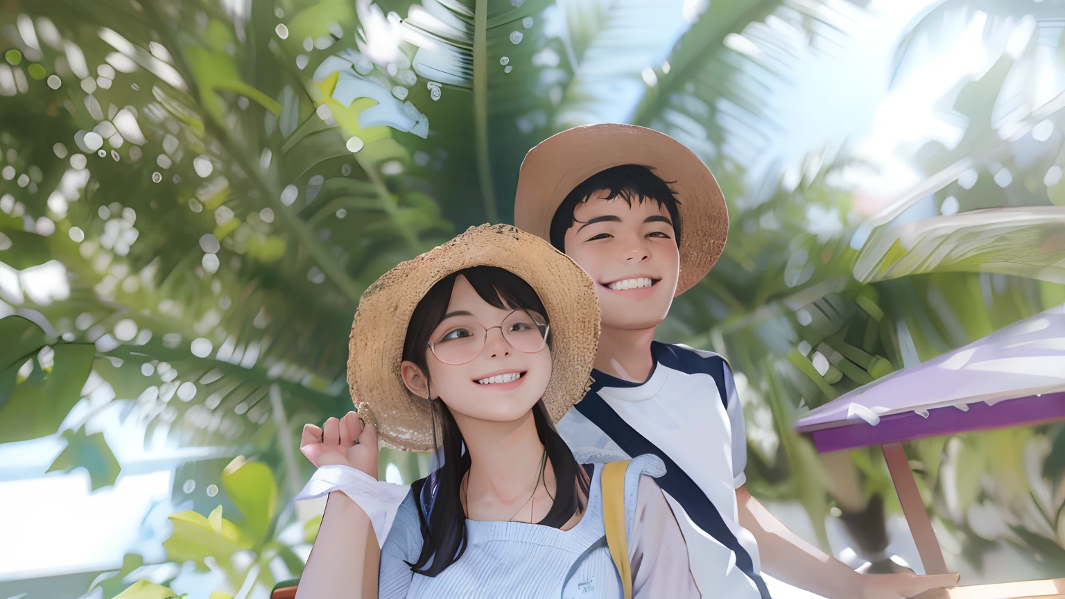 Happly couple, smile, Parlero, dentro, (obra maestra, La mejor calidad, absurdos ), escuela,Classroom, Ropa deportiva,looking at eachother , rubor claro,