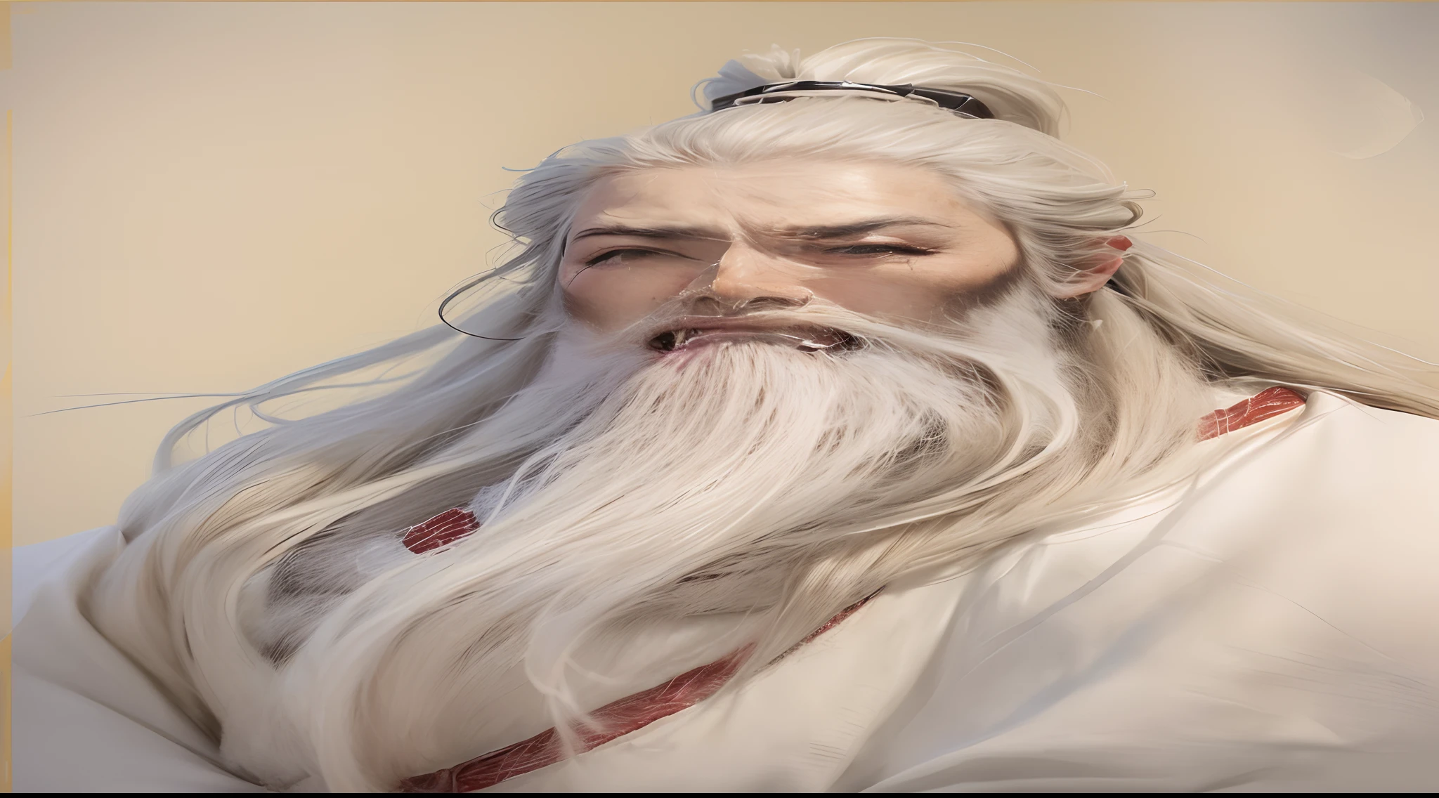 The mouth is slightly open