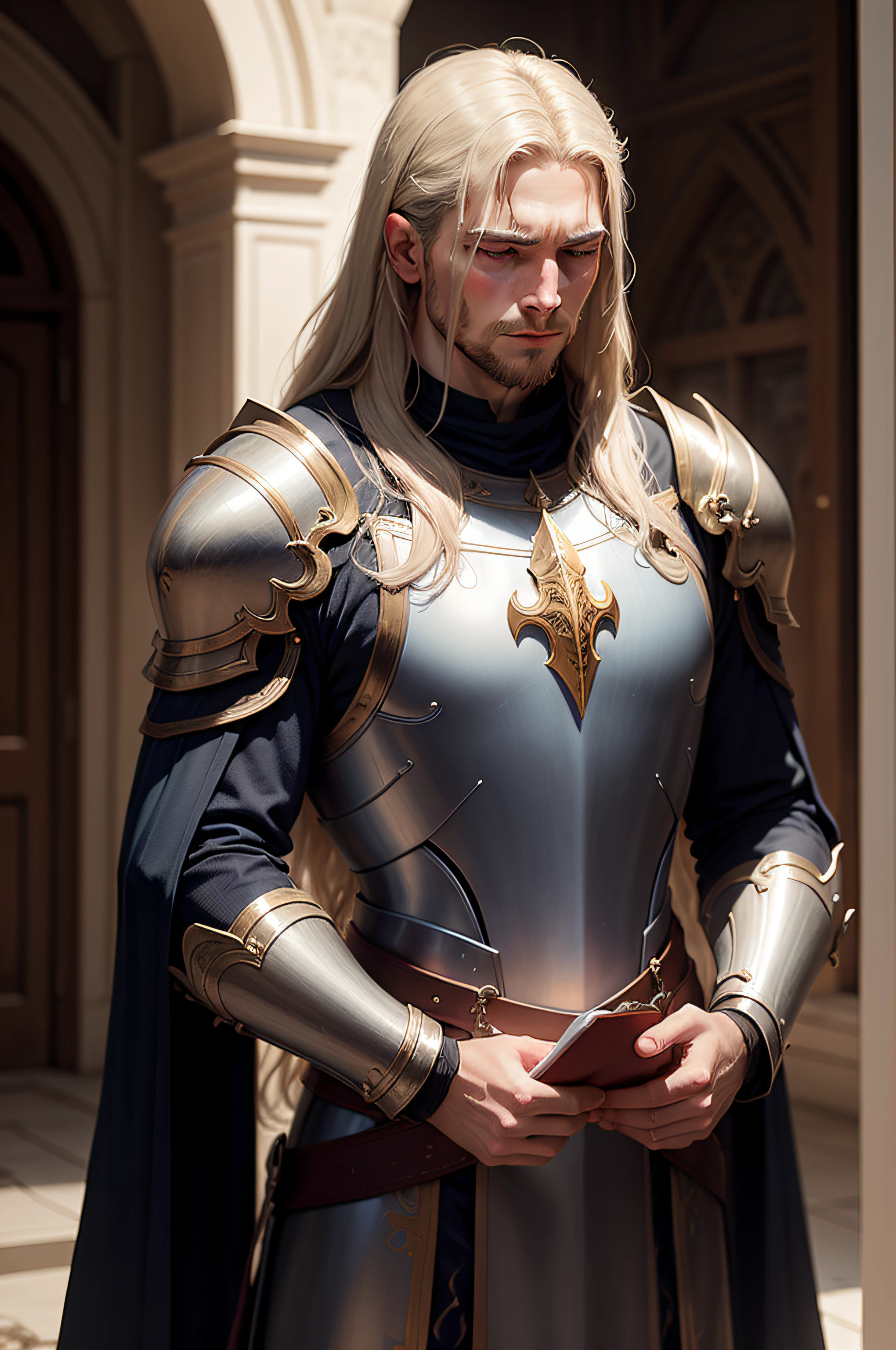 a paladin praying for his god's blessings