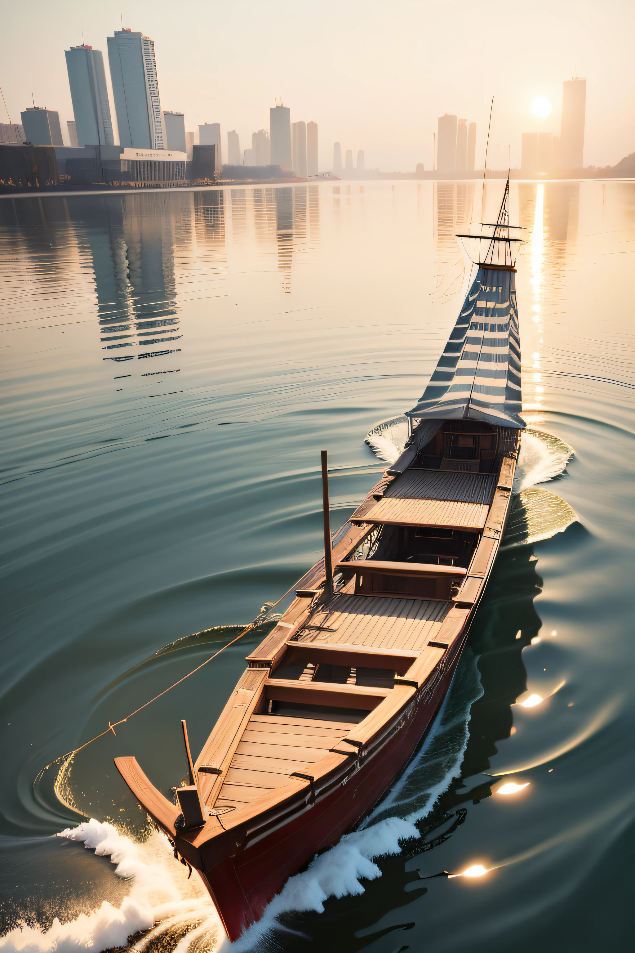Where the heart goes，Nothing in the past；Born like a reverse journey，One reed to sail。