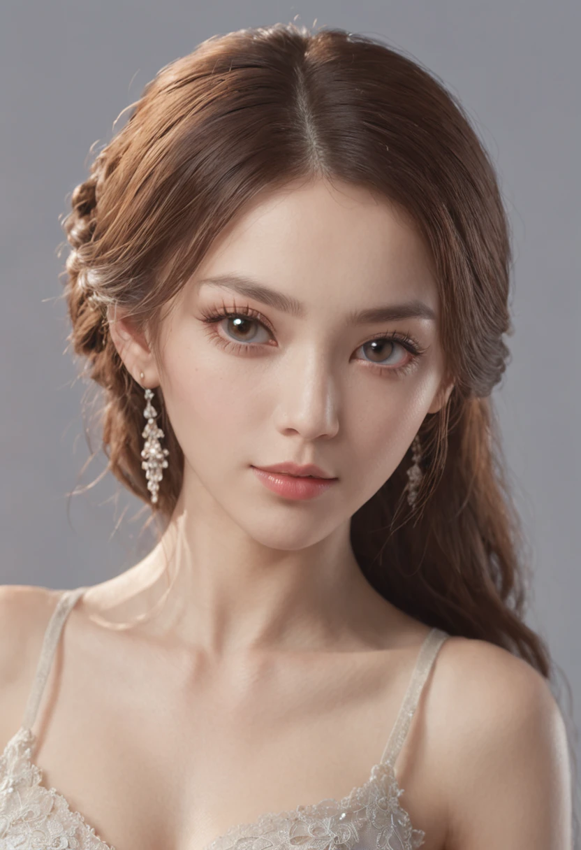 ((Best Quality, 8K, Masterpiece: 1.3)), 1girl, Slim Abs Beauty: 1.3, (Hairstyle Casual, Big Breasts: 1.2), Dress: 1.1, Super Fine Face, Delicate Eyes, Double Eyelids, Smile, ere is a woman in a dress sitting on a bed, ethereal fairytale, ethereal fantasy, fantasy photoshoot, beautiful and elegant elf queen, ethereal beauty, of ethereal fantasy, ethereal and dreamy, a beautiful fantasy empress, ((a beautiful fantasy empress)), fantasy, a stunning young ethereal figure, ethereal!!!!!!!, beautiful adult fairy queen, dreamy and ethereal, CG unity (extreme) detail 8k wallpaper, masterpiece, best quality:1.2), High detail, Best image quality, surreal, lipsticks, Peerless beauty, long hair (pink) curly hair, Exquisite and perfect facial features, Be red in the face, medium breasts, cleavage, sexy body, body stunning figure, perfect body beauty, full body, stylish, slim waist, bare shoulder, very detailed facial and skin structure, harmonious facial details, fair skin, big eyes, gray eyeballs, glittery eyes, soulful eyes, pretty eyes, Double eyelid, Get close to the viewer, camera angle, dynamic angle