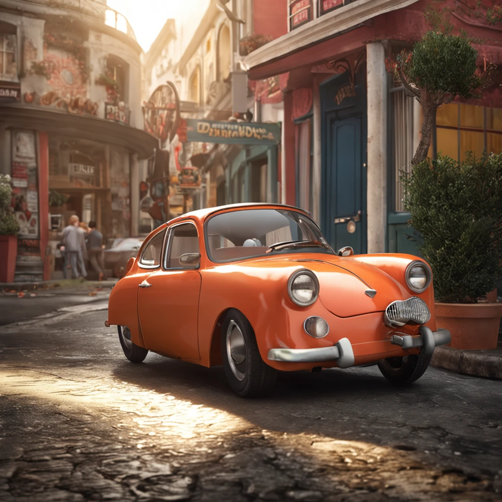 (master part, ..cgi, high resolution, photo-realistic:1.3), Um porco dirigindo um carro, pig, porquinho dirigindo um carrinho, animal fofo, ultra detalhado, carro, alta velocidade, estrada, concept art