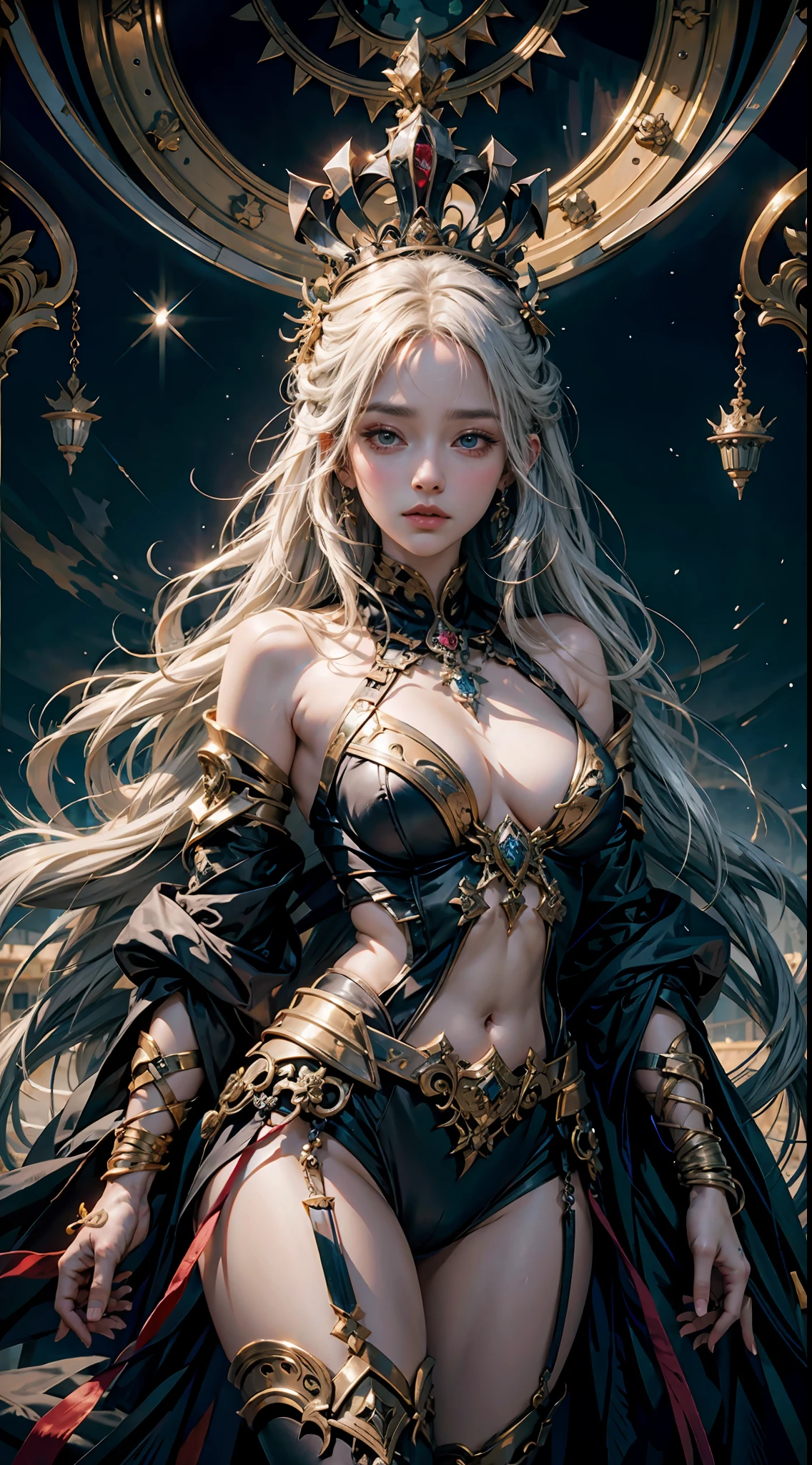 official art, unity 8k wallpaper, ultra detailed, beautiful and aesthetic, High quality, beautiful, masterpiece, best quality,
1 queen,sword , (zentangle, mandala, tangle, entangle:0.6)