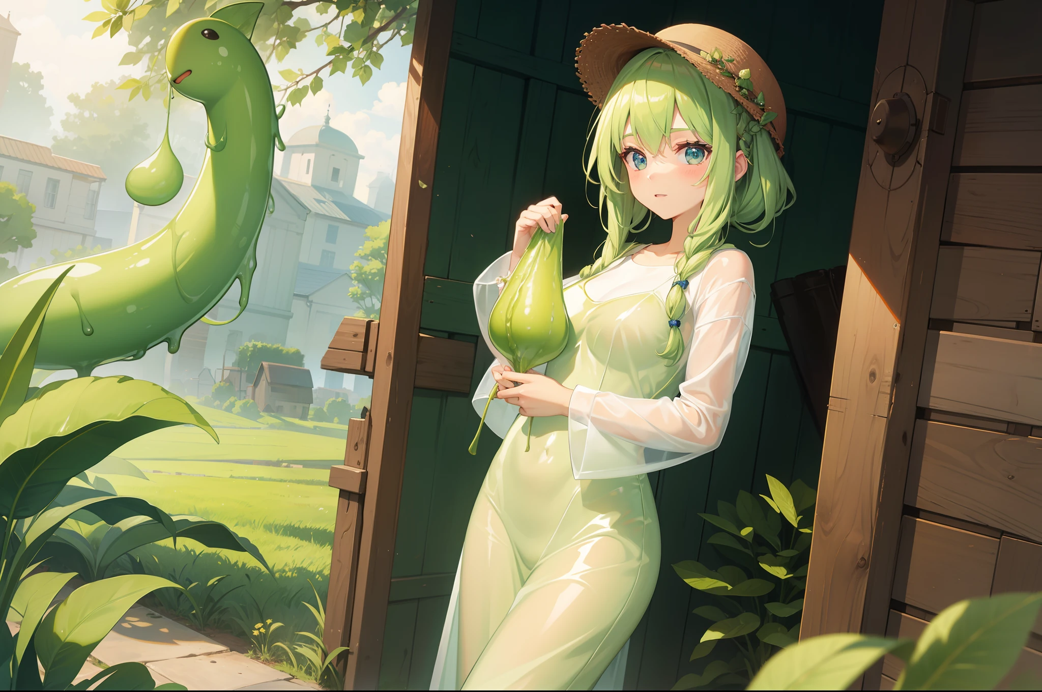 Farmer maiden, slimy outfit