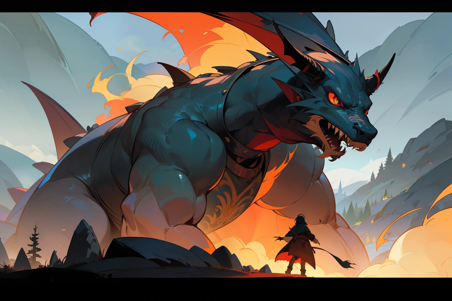 There was an especially greedy, strong and evil dragon, called Smaug. One day he took flight and came south. His first sign what we heard was a noise like a hurricane coming from the north, and the pines of the mountains creaking and creaking in the wind. Some of the dwarves by chance were outside (luckily I was one of them a good adventurous boy, in those days, always walking around, and it saved my life that day) when, from a good distance, we saw the dragon land on the mountain in a jet of fire. So he went down the slopes and when he hit the forest it burst into flames. entire. At that moment all the bells were ringing in Vale and the warriors were arming themselves. The dwarves ran outside through their great gate, but there was the dragon waiting for them. None escaped that way. the river if rose in steam and a mist covered the Vale, and in the mist the dragon advanced over them and destroyed most of the warriors; the usual sad story, that it was very common at that time. Then he came back and crept through the Gate Forward and plundered all the halls and alleys; and tunnels, alleys, cellars, mansions and halls. After that, there were no living dwarves left on the side of inside, and he took all their wealth for himself. Probably because this is the dragon-like way, he piled it all up in a great heap deep inside the mountain, and sleeps on it like a bed. Then he began to drag himself to out of the big gate and come at night to the Vale, and take people away, mostly maidens, to devour, until the Vale was ruined, and all the people left or died. What happens there now I don't know for sure, but I don't think that nowadays anyone lives anywhere closer to Mountain than the end of Long Lake.