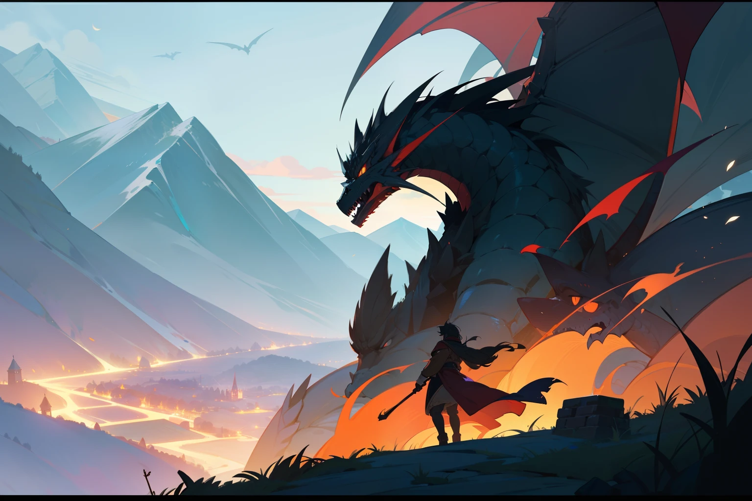 There was an especially greedy, strong and evil dragon, called Smaug. One day he took flight and came south. His first sign what we heard was a noise like a hurricane coming from the north, and the pines of the mountains creaking and creaking in the wind. Some of the dwarves by chance were outside (luckily I was one of them a good adventurous boy, in those days, always walking around, and it saved my life that day) when, from a good distance, we saw the dragon land on the mountain in a jet of fire. So he went down the slopes and when he hit the forest it burst into flames. entire. At that moment all the bells were ringing in Vale and the warriors were arming themselves. The dwarves ran outside through their great gate, but there was the dragon waiting for them. None escaped that way. the river if rose in steam and a mist covered the Vale, and in the mist the dragon advanced over them and destroyed most of the warriors; the usual sad story, that it was very common at that time. Then he came back and crept through the Gate Forward and plundered all the halls and alleys; and tunnels, alleys, cellars, mansions and halls. After that, there were no living dwarves left on the side of inside, and he took all their wealth for himself. Probably because this is the dragon-like way, he piled it all up in a great heap deep inside the mountain, and sleeps on it like a bed. Then he began to drag himself to out of the big gate and come at night to the Vale, and take people away, mostly maidens, to devour, until the Vale was ruined, and all the people left or died. What happens there now I don't know for sure, but I don't think that nowadays anyone lives anywhere closer to Mountain than the end of Long Lake.