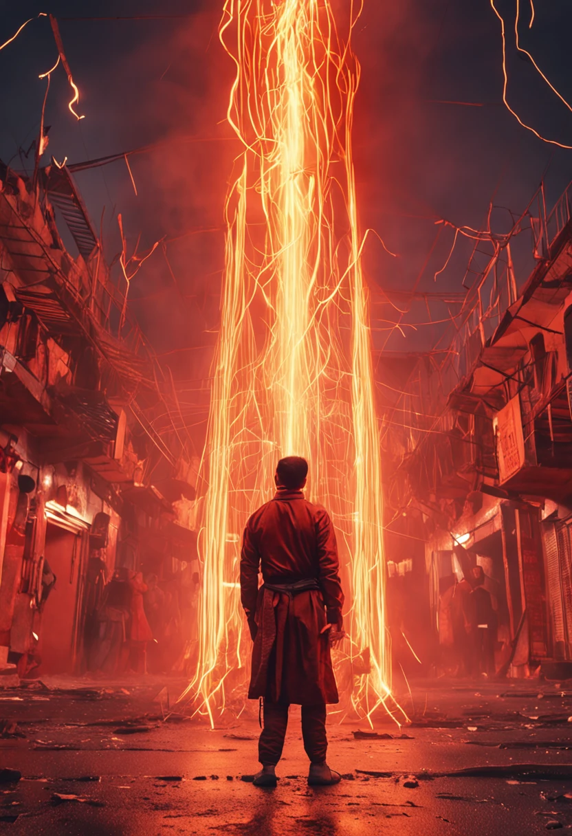 A promotional image of the training,The theme of the picture is a vibrant scene。The whole picture is dominated by orange-red colors,Create an atmosphere of burning passion。In the center of the picture,A tall figure holding a torch aloft,The flames on the torches appear a vivid interweaving of orange-red and yellow,It forms the focal point of the entire frame。The flames seem to blend into their surroundings in a flowing form。The glow of torches illuminates the road ahead,The overall picture emphasizes the movement and vitality of the flame,and the firmness and determination of the leader。It is a scene full of energy and energy,Designed to stimulate the imagination and enthusiasm of the audience。