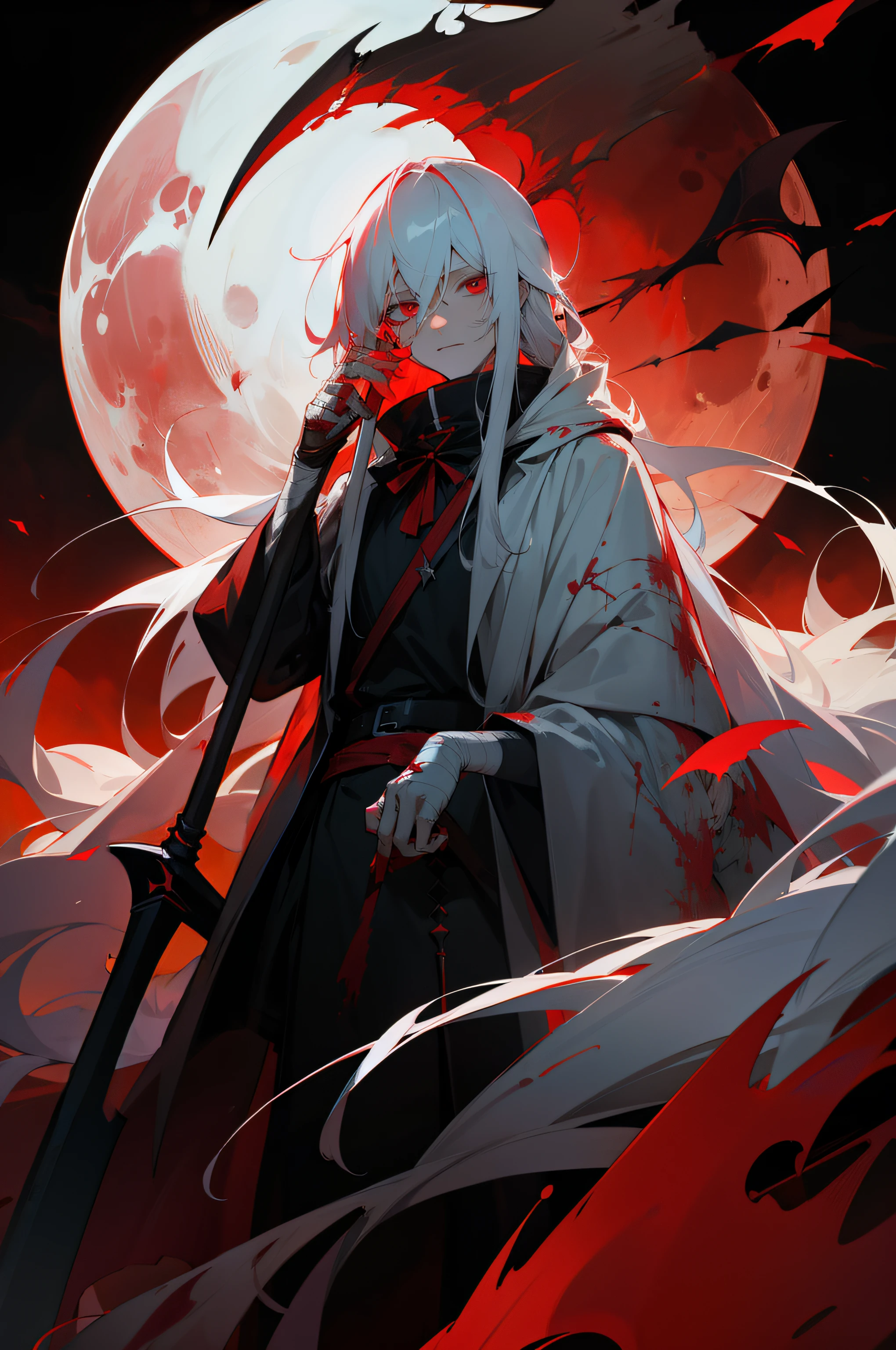 Black-red scythe，The blood-stained scythe of death