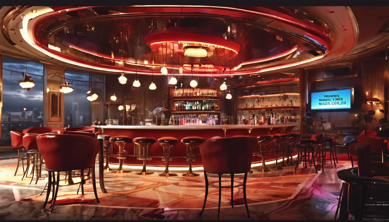 bars、casino、Guest 2 people、Drinking alcohol、1 dealer、Classic bar counter、DVR、Watching Sports、Crowds、Enthusiastic