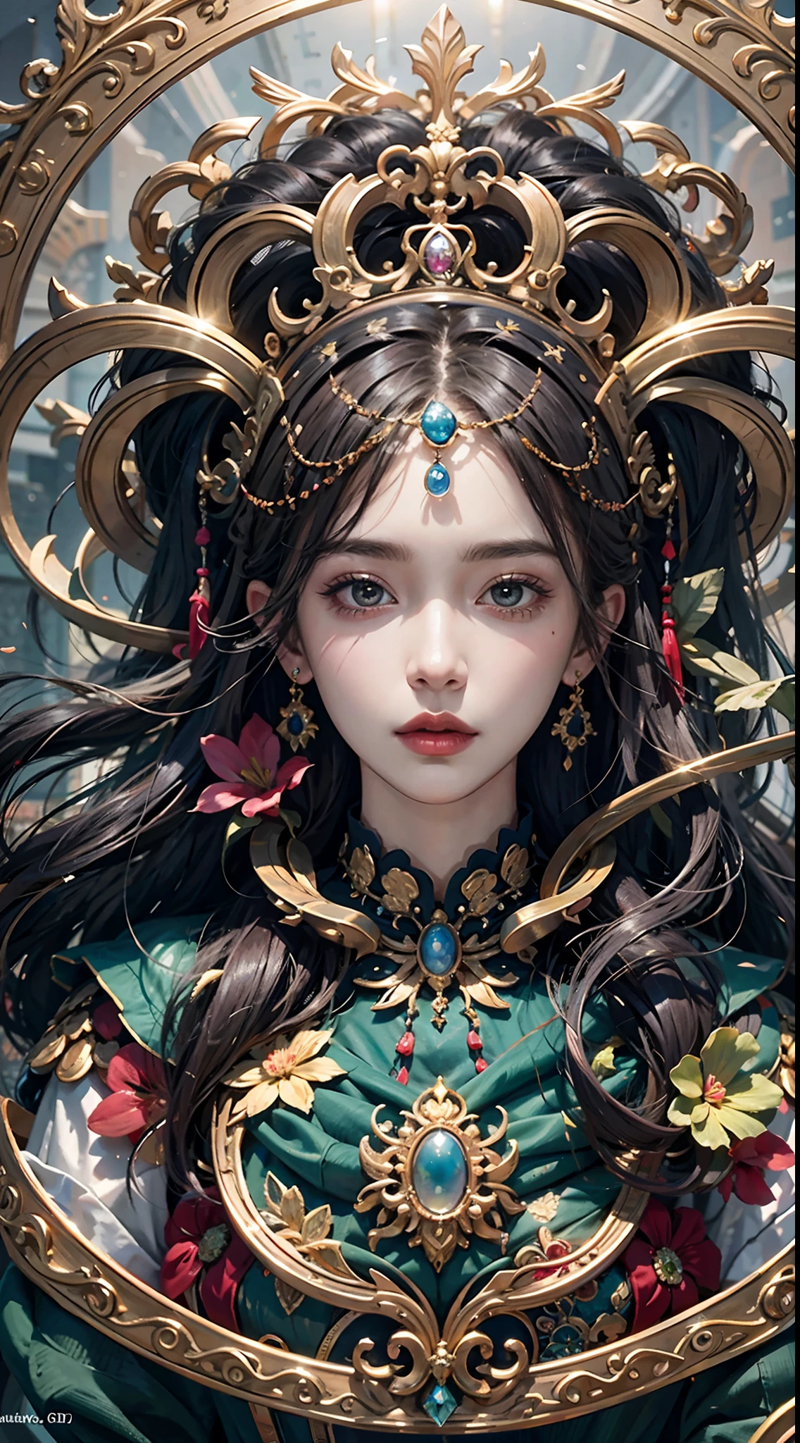 Female body、saturated color、Dark colors、Psychedelic Imagery、lsd、Mandala、fractal、Mysterious、Detailed、Psychedelic painting of a woman with large breasts, サイケデリックなgoddess, DMT Art, DMTgoddess, Visionary artistic style, Psychedelic Art style, 3d, goddess, Portraiture, Psychedelic Art nouveau, Psychic Trance Artwork, Psychedelic Digital Art, Digital Visionary Art, Psychedelic Art, Psychedelic Surreal Art, Psychedelic Artwork, Highly detailed technicolor, Ultra-detailed fantasy art