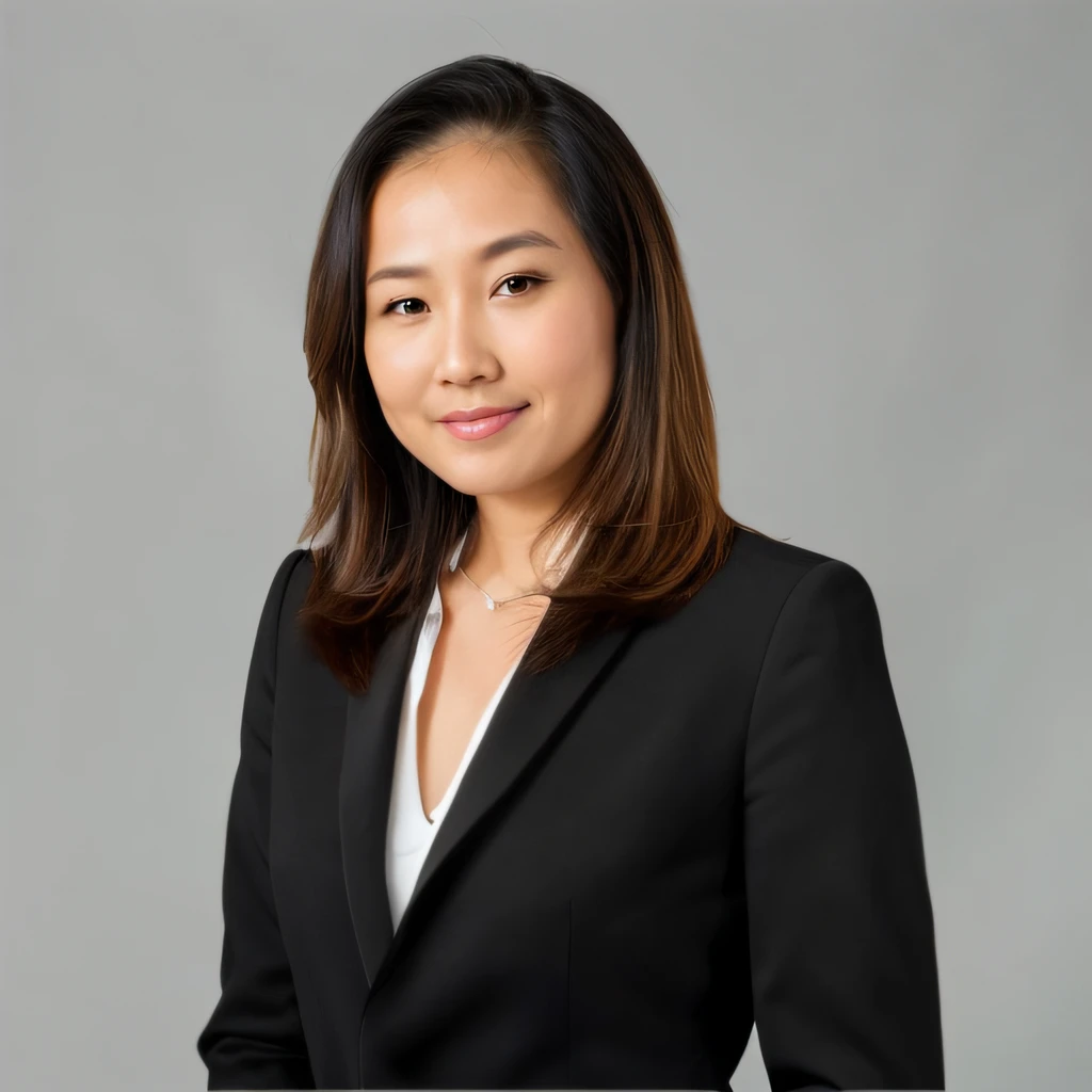 arafed woman in a black suit and white shirt posing for a picture, professional profile photo, corporate photo,  corporate portrait, professional portrait, professional profile picture, professional corporate portrait, professional picture, professional closeup photo, masterpiece, best quality, ultra-detailed, photorealistic, super detailed skin, perfect anatomy, (ideal ratio body proportions, medium breasts, secretary, business suit, looking at viewer