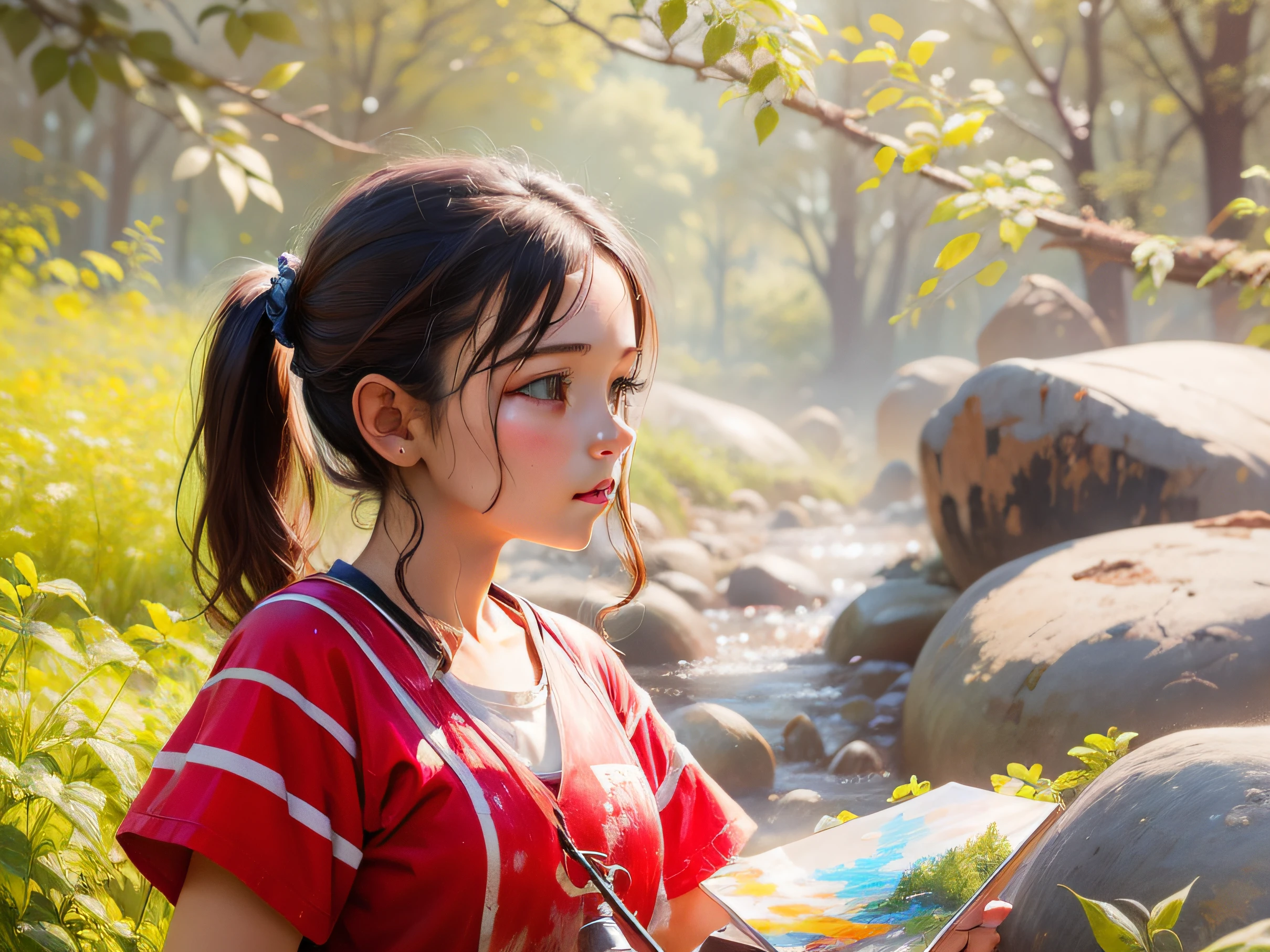 this photo to change oil soft painting