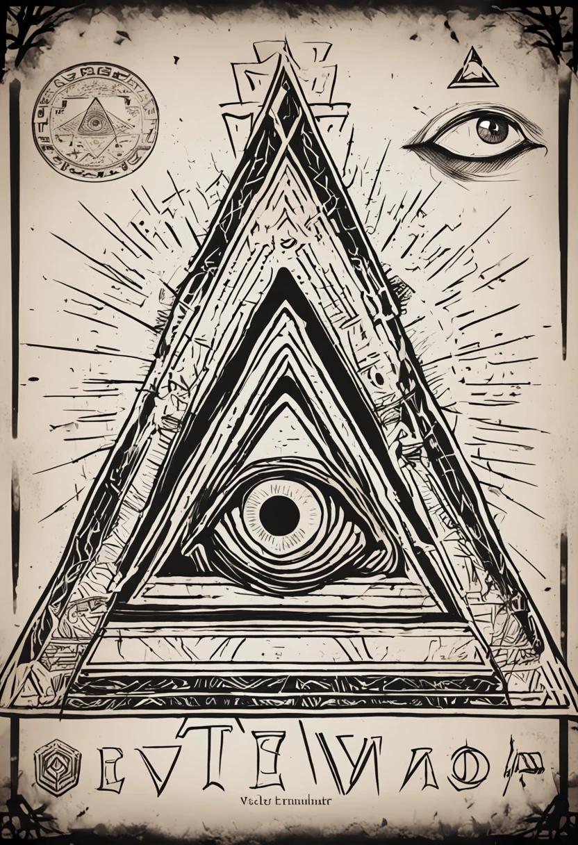 Draw a triangle,There is an eye inside, ancient symbol behind it, ( todos vendo olho ), triangle to use spell, illuminati symbol, all - seeing eye, Eye of the Illuminati, eye of providence, todos vendo olho, geometric third eye triangle, abrindo o terceiro olho, ignite, Triangle, eye of providence, 3rd eye, demonic sigils, floating sigils