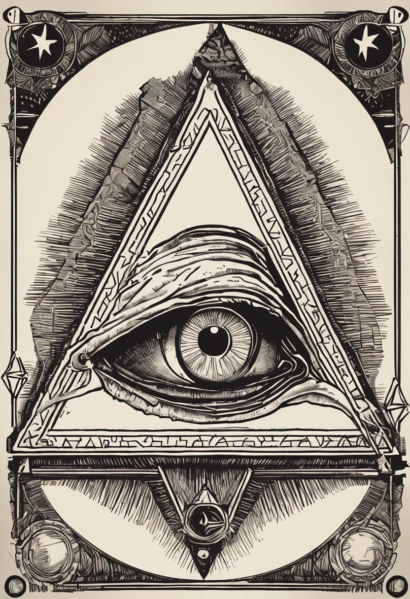 Draw an inverted triangle,There's a smaller one inside,Inside the triangle is an upright eye, ancient symbol behind it, ( todos vendo olho ), triangle to use spell, illuminati symbol, all - seeing eye, Eye of the Illuminati, eye of providence, todos vendo olho, geometric third eye triangle, abrindo o terceiro olho, ignite, Triangle, eye of providence, 3rd eye, demonic sigils, floating sigils
