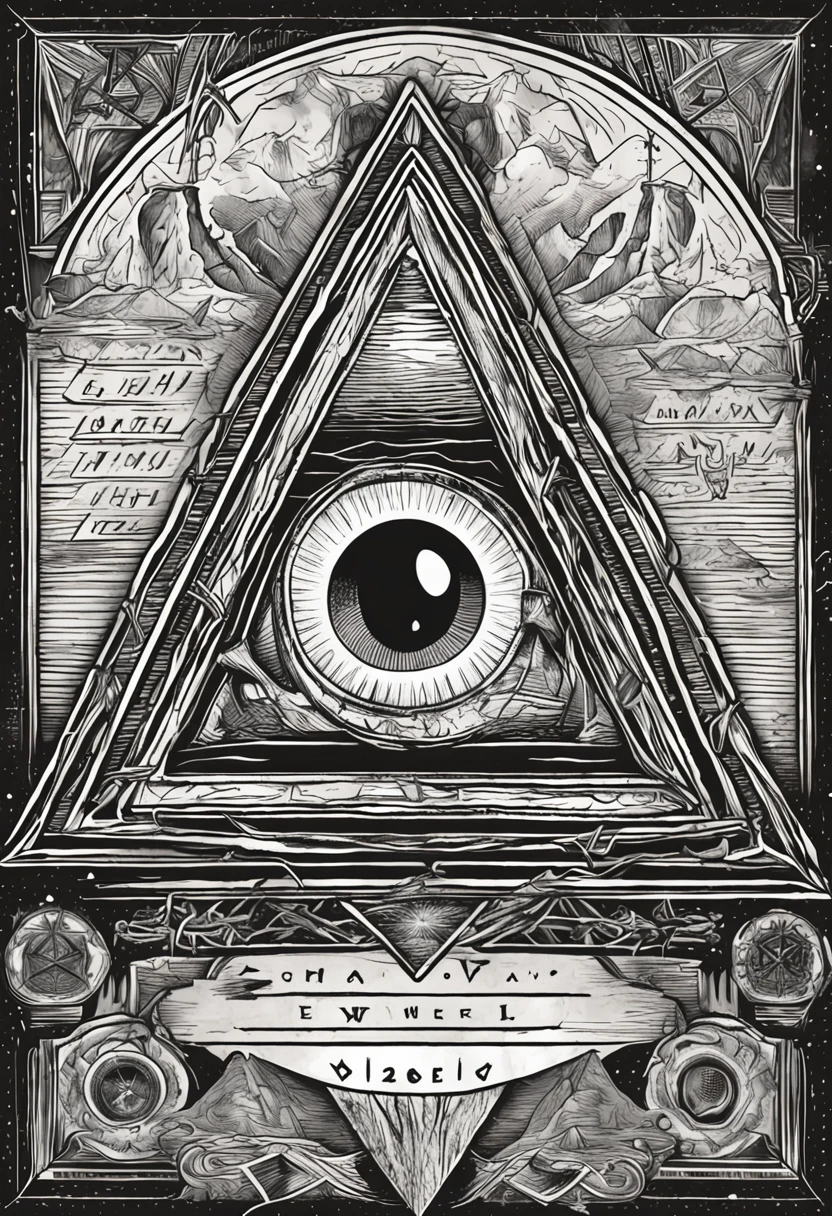 Draw an inverted triangle,There's a smaller one inside,Inside the triangle is an upright eye, ancient symbol behind it, ( todos vendo olho ), triangle to use spell, illuminati symbol, all - seeing eye, Eye of the Illuminati, eye of providence, todos vendo olho, geometric third eye triangle, abrindo o terceiro olho, ignite, Triangle, eye of providence, 3rd eye, demonic sigils, floating sigils