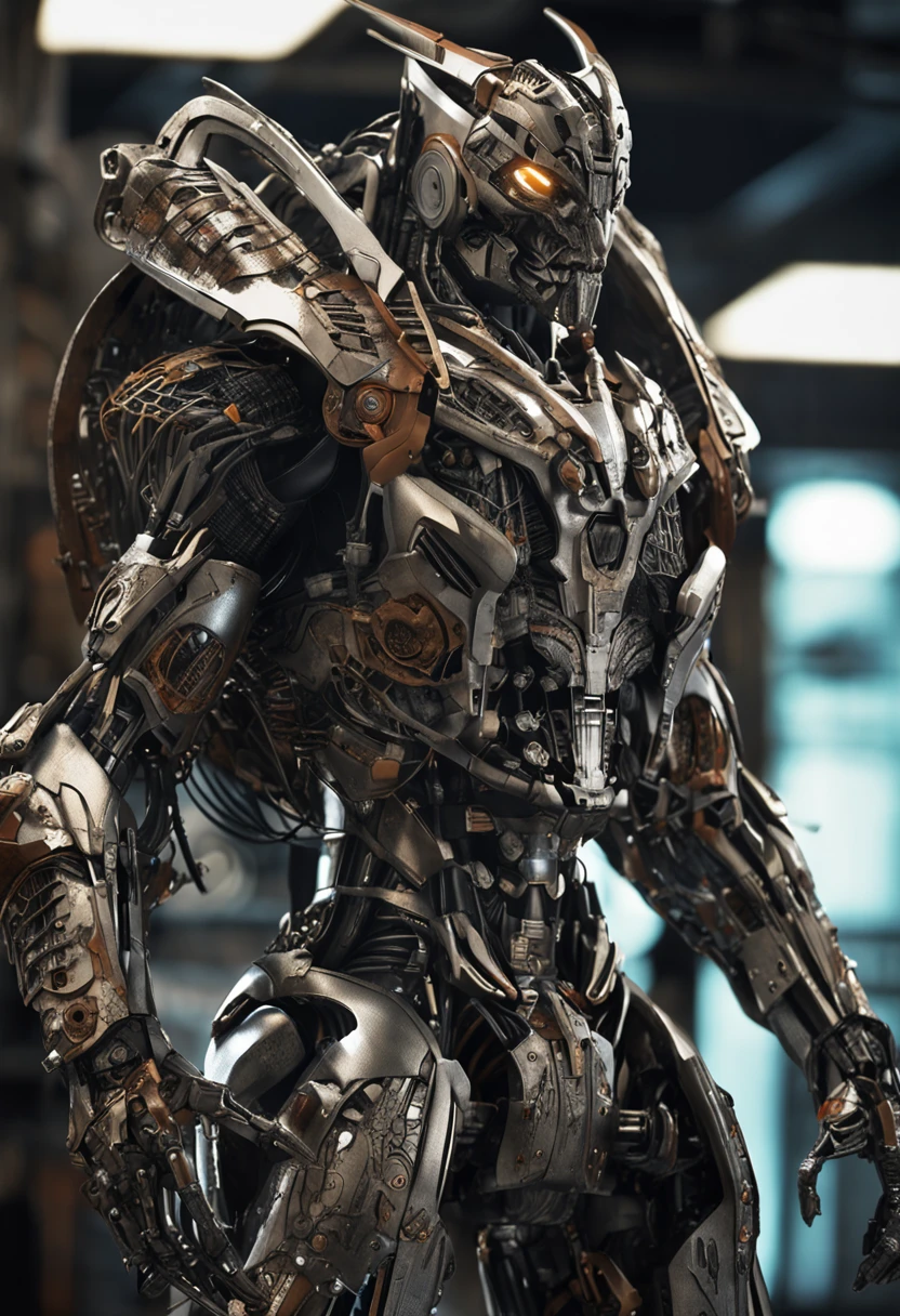 a crisp sharp full body iposing-impending-threatening stance action pose photo of an epic ultimate grand futuristic Centurian Amengi-Yuuzhan Vong hybrid Imperial Warlord-warrior made of futuristic materials & alloys & sci-fi mechanical cyborg-human-android components & cyborg-human-android organ systems , robotic-mechanical gears-pistons, human anatomy, gearpunk, sci-fi jewelry, DieselCore --v 4 --ar 2:3