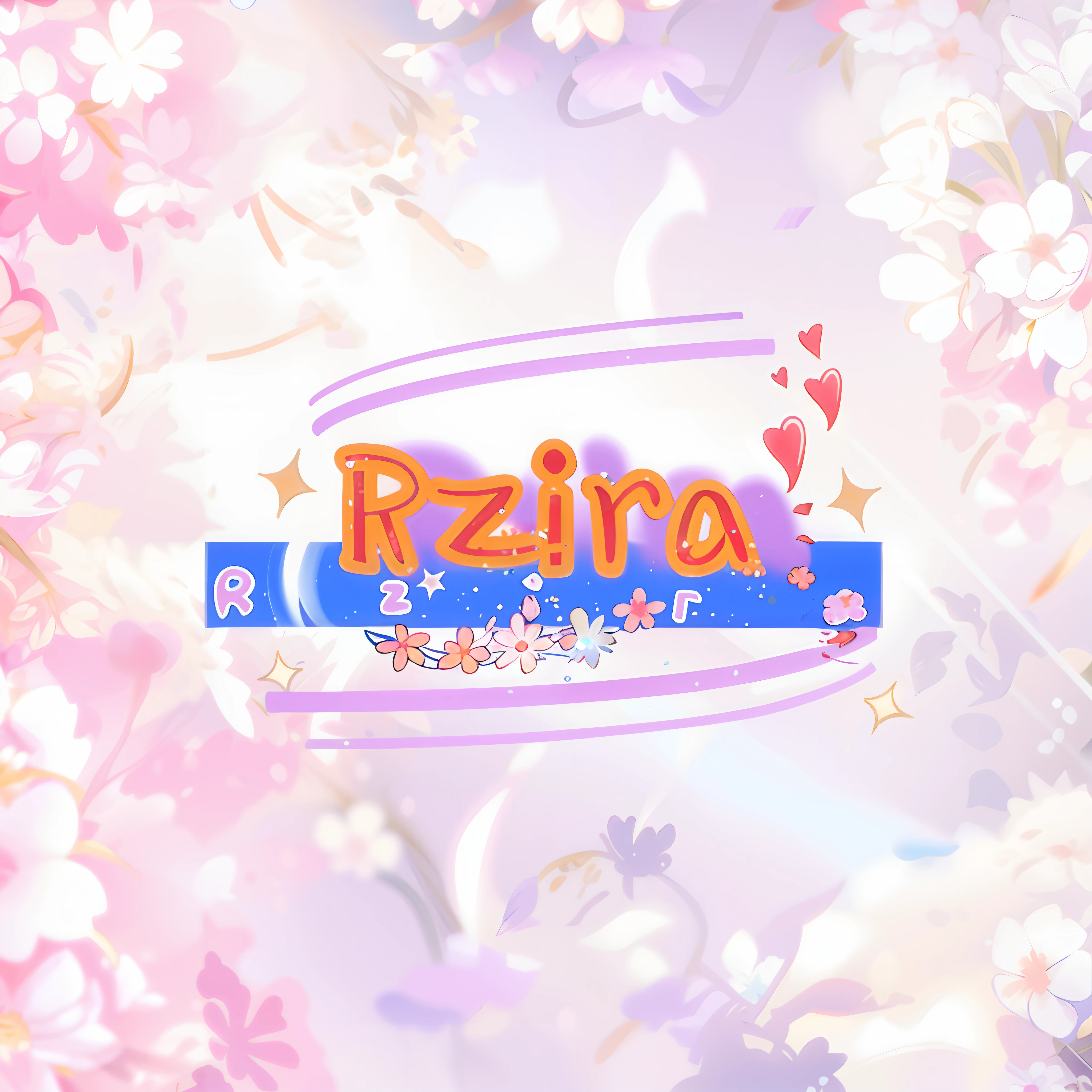 Close-up of a logo with a bouquet of flowers in the background, ((Supersaturation)), profile picture 1024px, seasons!! : 🌸 ☀ 🍂 ❄, inspired by Eizan Kikukawa, Splash screen, sakura season dynamic lighting, zerochan art, official fanart, Album art, zerochan, an aesthetic!, sakura season