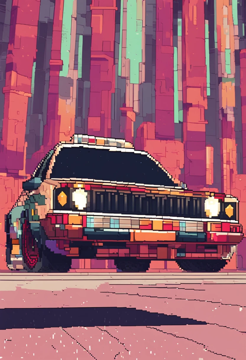Pixel art car