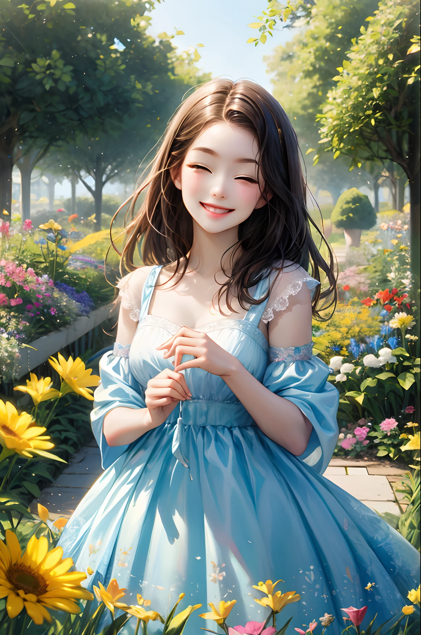 Smiling Woman、The main character in the flower garden、Wishes will definitely come true、A happy future is sure to come、Nothing is meaningless、You're absolutely in luck