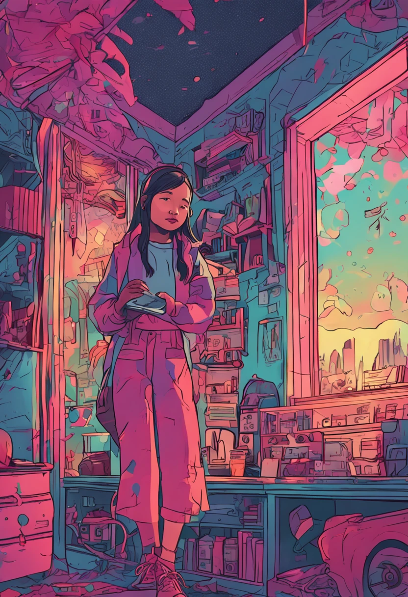 teens girl，Color map