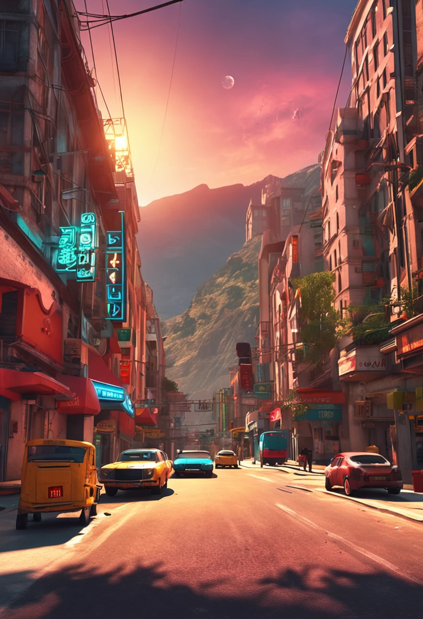 2023s,In the setting sun,driving on the street, car trading game,