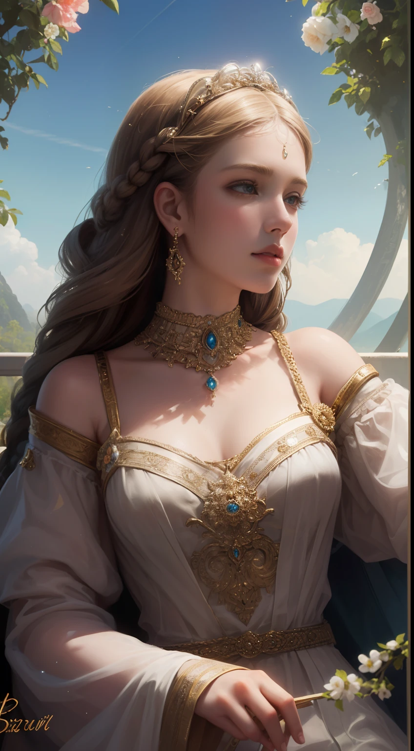 opulent,jewely,choker necklace,still-life,closeup cleavage