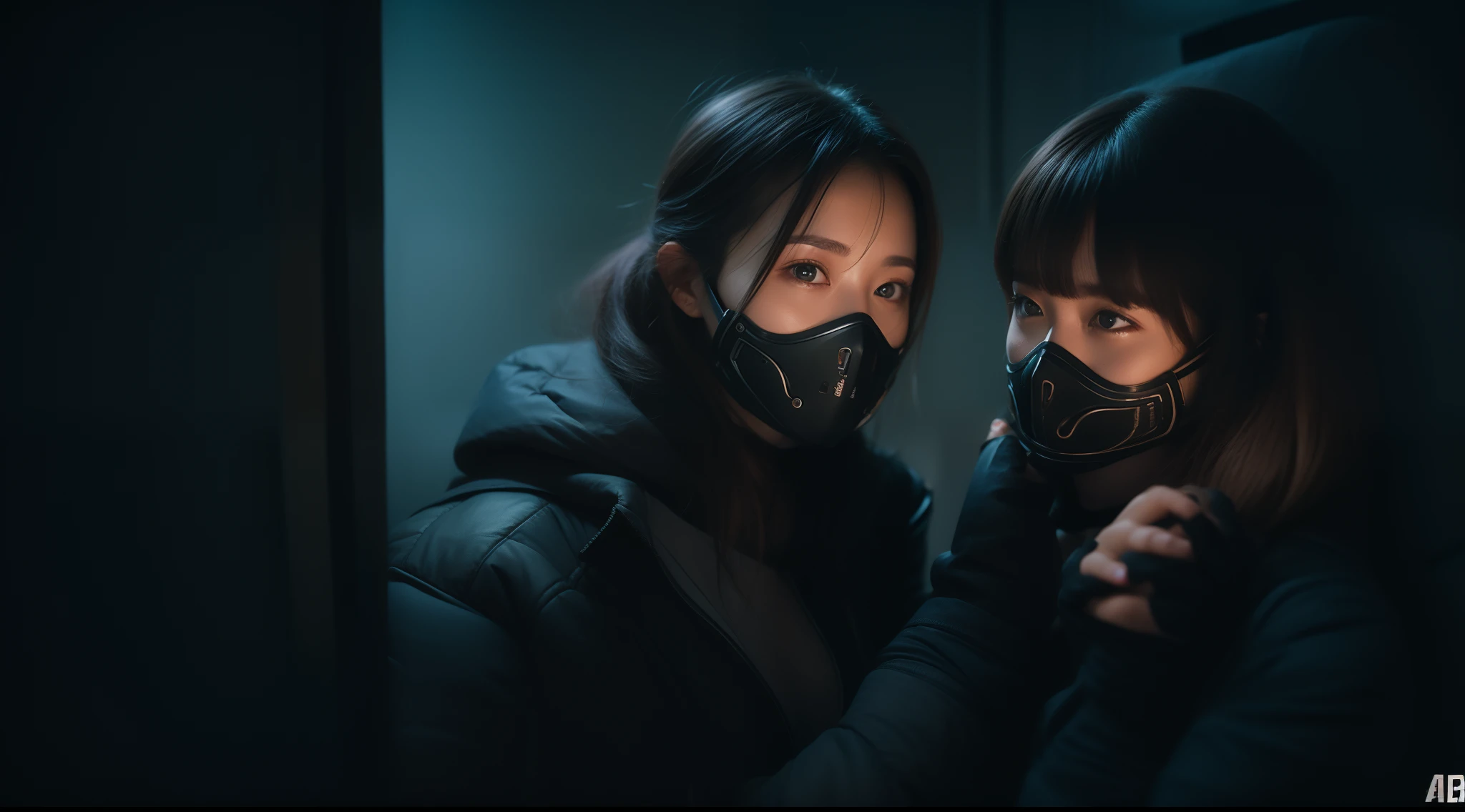 ((best qualityer)), ((tmasterpiece)), (A detailed: 1.4), ......。.3D, (Bruna Marquizin) As a beautiful cyberpunk woman, (((full bodyesbian))), (Techpunk masks:1.2), Slim body, Kungfu, brunette color hair, 黑The eye, cleanness, shining body, Cyborg ninja, ::Futuristic cyberpunk style, Realisticstyle, hdr (HighDynamicRange), Ray tracing, NVIDIA RTX, Hyper-Resolution, Unreal 5, and the underground is scattered, PBR Texture, Post-processing, Anisotropic filtering, depth of fields, Maximum clarity and sharpness, Many-Layer Textures, Albedo e mapas Speculares, Surface Coloring, Accurate simulation of light-material interaction, perfectly proportions, octan render, Two-tone lighting, largeaperture, ISO low, White balance, 8K ::n_digital painting style, Deformed parts, deformed face, ((ugly face)), ((Deformed hands)),