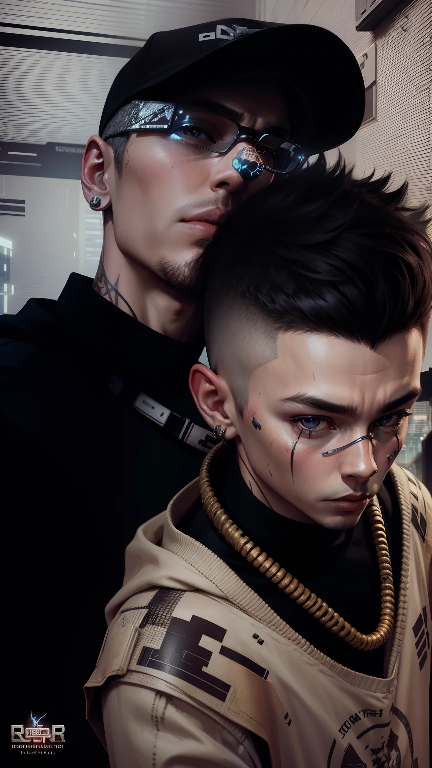Change background cyberpunk handsame boy.Realistic face.