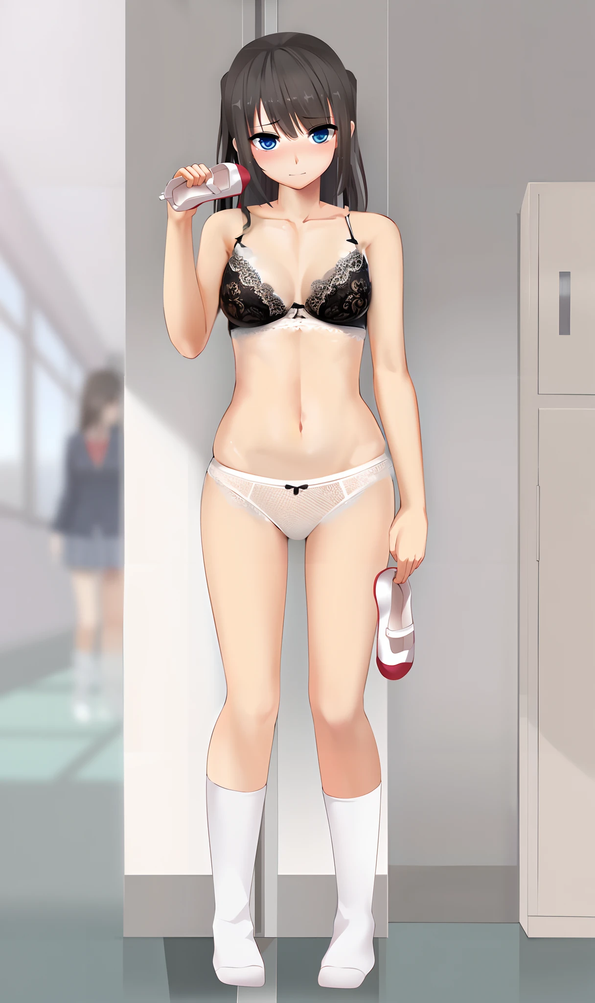 Lace underwear in white tones