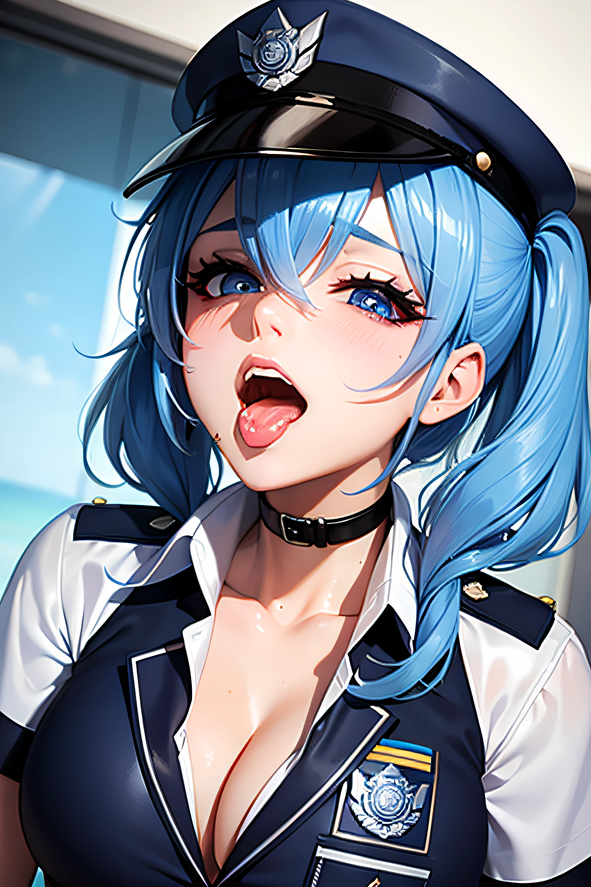 ahegao police woman