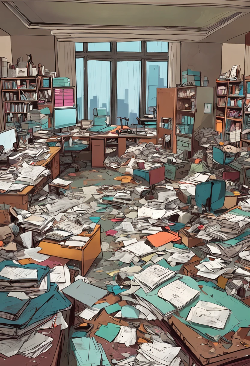 messy office