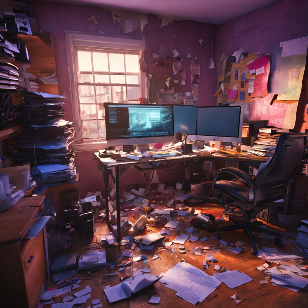 messy office