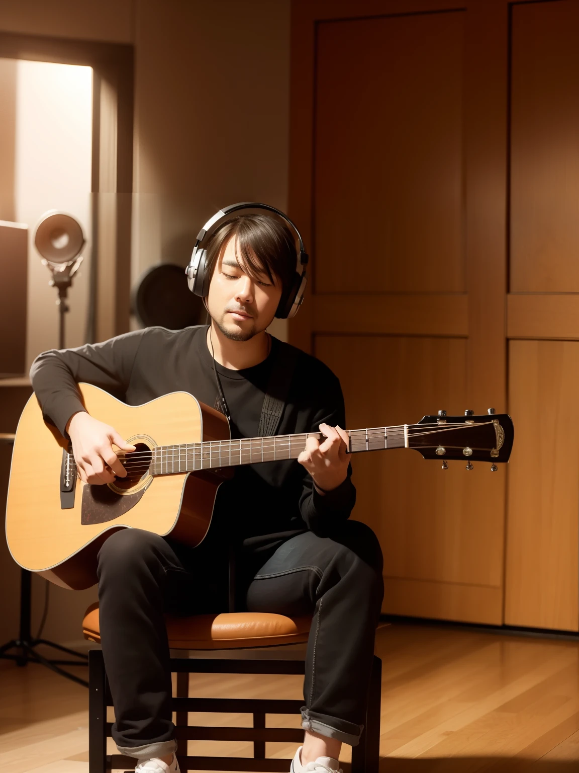 Sitting in studio music