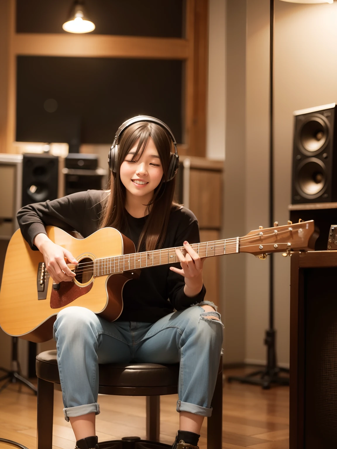 Sitting in studio music