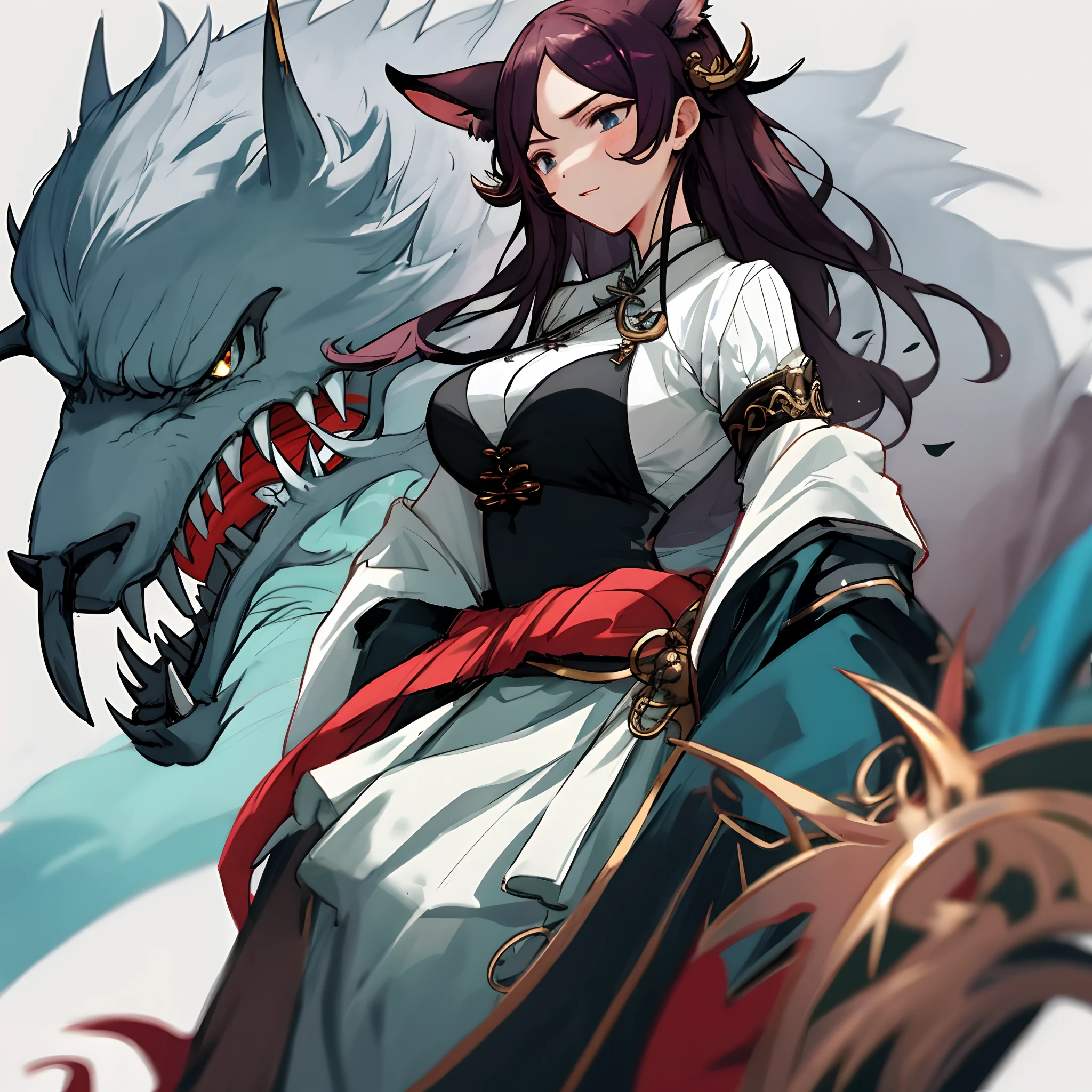 裸体的女孩,Bigchest,lust,beast ear