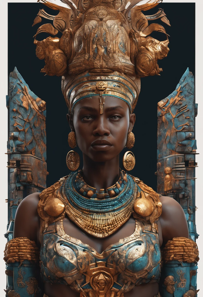 (Professional 3D rendering:1.3) de (Realistic:1.3) Foto de arte mais bonito do mundo，Xangõ, The African Orisha, homem forte, Orisha of the justice of the men of the earth,Cores vermelho e branco, vestindo um ade detalhado e intrincado, wry look, cosmic god,impreseesionismo,Afrofuturista, corpo inteiro 8k unidade render, poros da pele, very dark lighting, sombreamento pesado, circunstanciado, rosto detalhado, (Vibrando, Fotografia realista, Realistic, Dramatic, Escuro, foco nítido, 8k), (Roupas de couro velhas danificadas pelo mau tempo:1.4), ((((Use peles)))), (intrincado:1.4), decadente, (altamente detalhado:1.4), Pintura digital, rendering by octane, art stations, conceito-arte, liso, foco nítido, illustration, germe da arte, (Loish:0.23), Wlop Ilya Kuvshinov, e greg rutkowski e alphonse mucha gracias, (global ilumination, studiolight, light volumetric), chuva forte, floating particles, fantasia, Nosso, corpo inteiro, ((Fundo escuro noite estrelada:1.3)),CGSesociedade,art stations