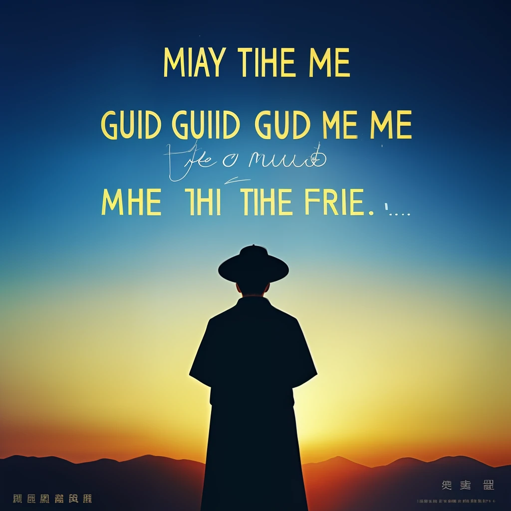 May there be a God within me to guide me in the direction of my life，Free from outside interference。