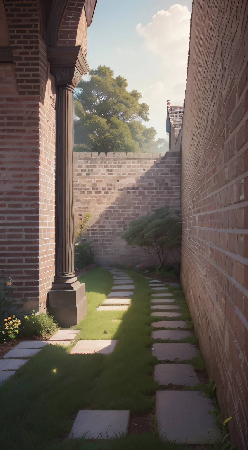 (architectural detail, 4K, high resolution, photo-realistic:1.3), a close-up shot of a brick wall, (intricate textures and variations in color:1.2), showcasing the craftsmanship of the masonry, (soft natural light casting subtle shadows that enhance depth:1.2), capturing the weathering and age of the bricks, (tiny crevices and imperfections telling stories of time:1.1), a sense of solidity and history in the composition, (subtle moss or lichen adding a touch of nature:1.1), (Nikon D750 camera, ideal for capturing textures and details:1.2), (paired with a Nikon AF-S NIKKOR 50mm f/1.8G lens:1.2), (capturing the intricate patterns and character of the bricks with precision:1.1), (emphasizing the unique charm of the wall's construction:1.1), (conveying a sense of stability and enduring beauty:1.1), (the image capturing the essence of architectural artistry and time's passage:1.1)