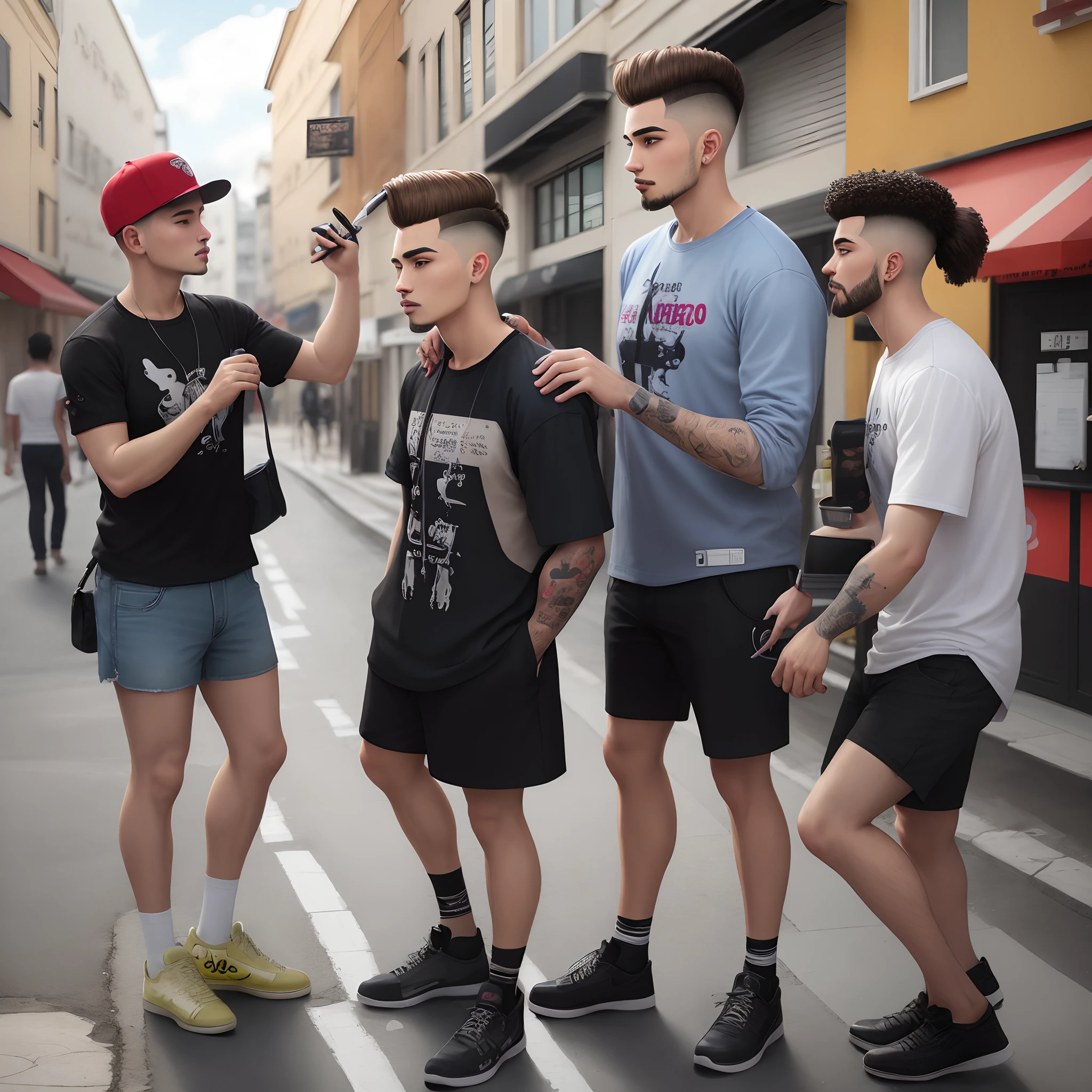 Street style art barbershop consep