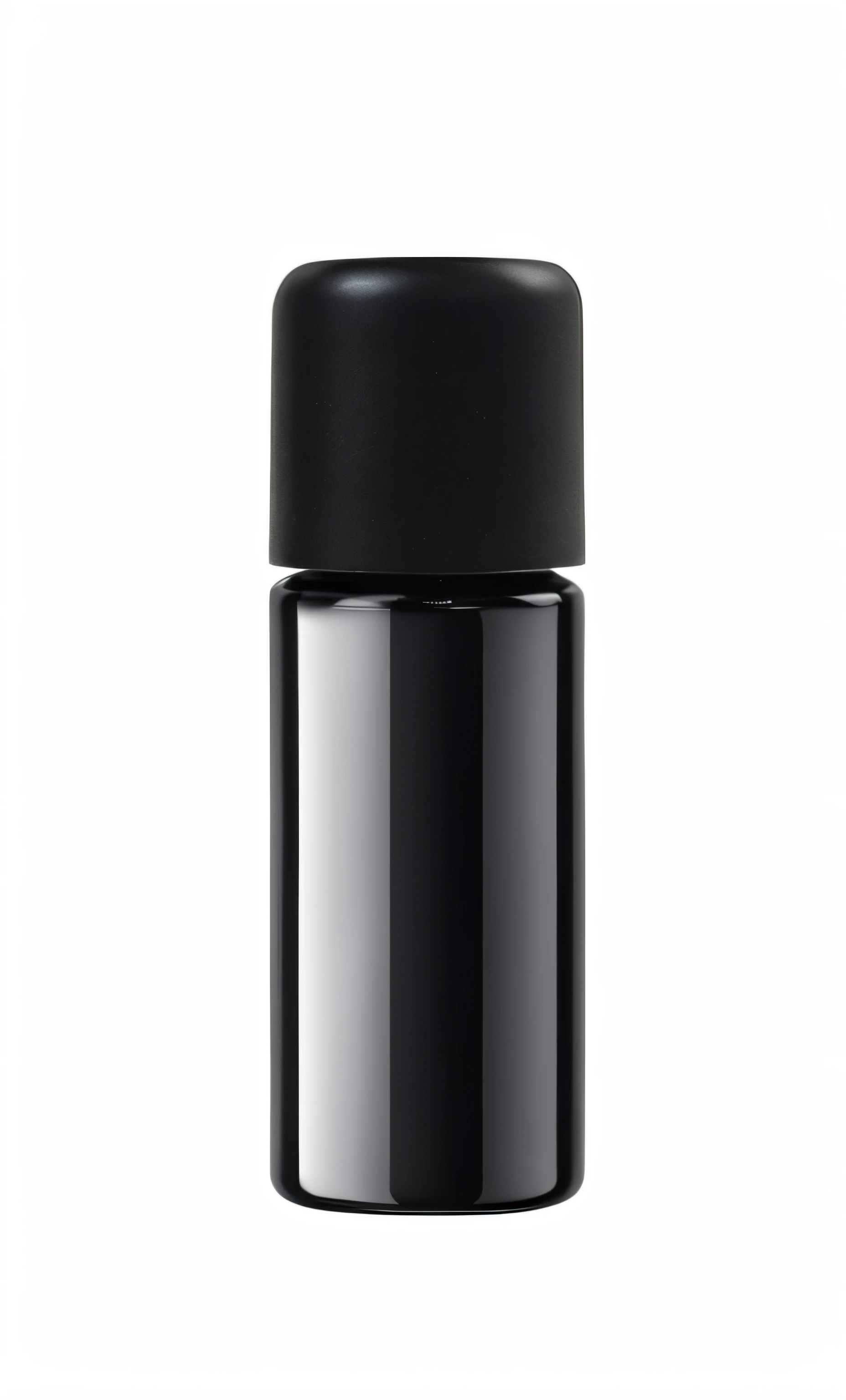 There is a black jar,Black lid and black lid, round chin black eyeliner, black marker, shiny black lipstick, complimentary eyeliner, in black lipstick, Black eyeliner, Black heavy eyeliner, Fine black ink, Product photo, Bottle, eyes liner, product image, mascara, Gloss on lips, round bottle, Essential oil bottles, full shot photograph, black main color