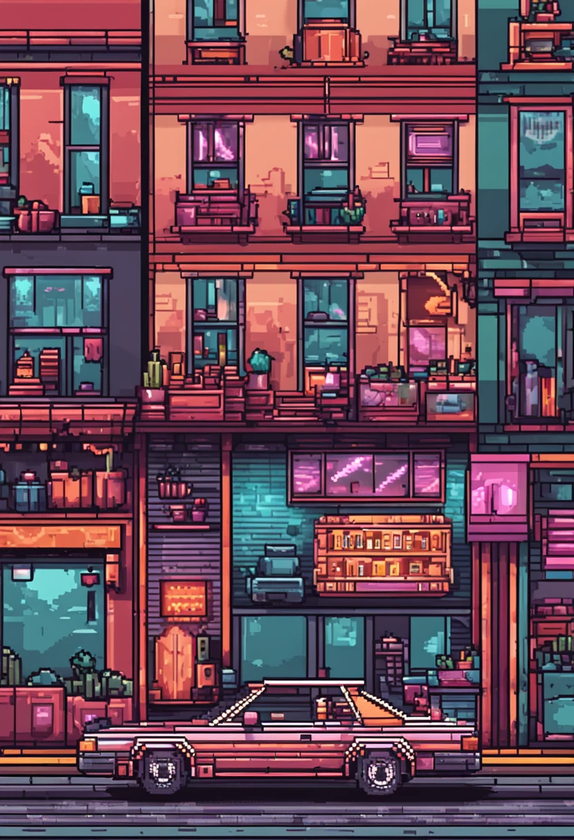 Pixel art car