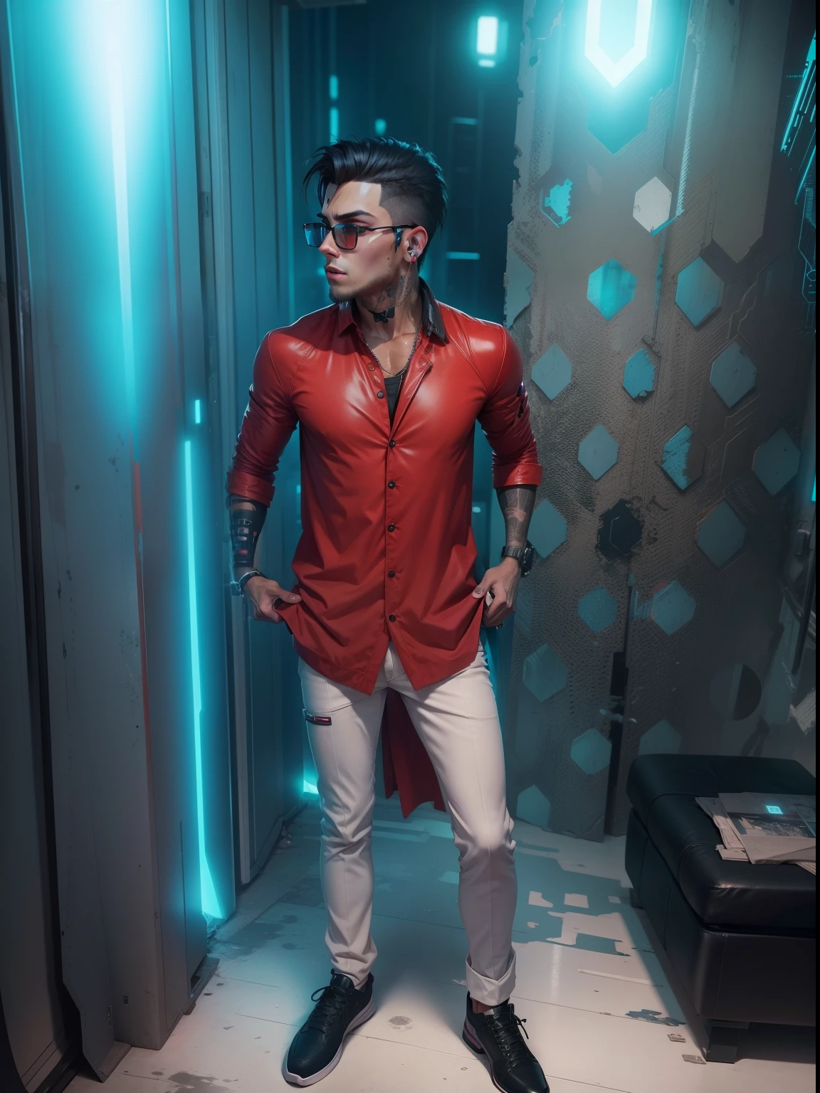 Change background to cyberpunk , handsome boy , realistic face , 8k