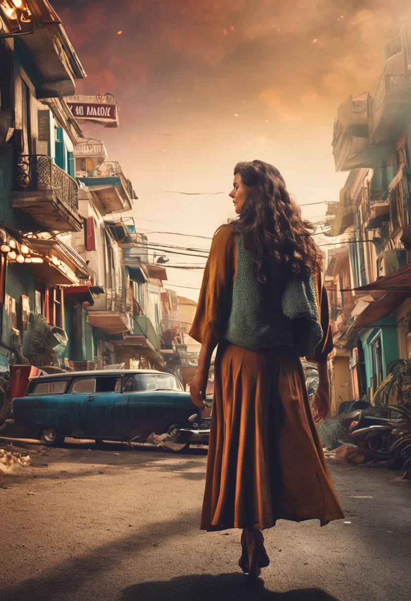 Uma mulher estilo vintage nua ultra realista 4k 8k Loira cabelo solto, bem atraente e misteriosa