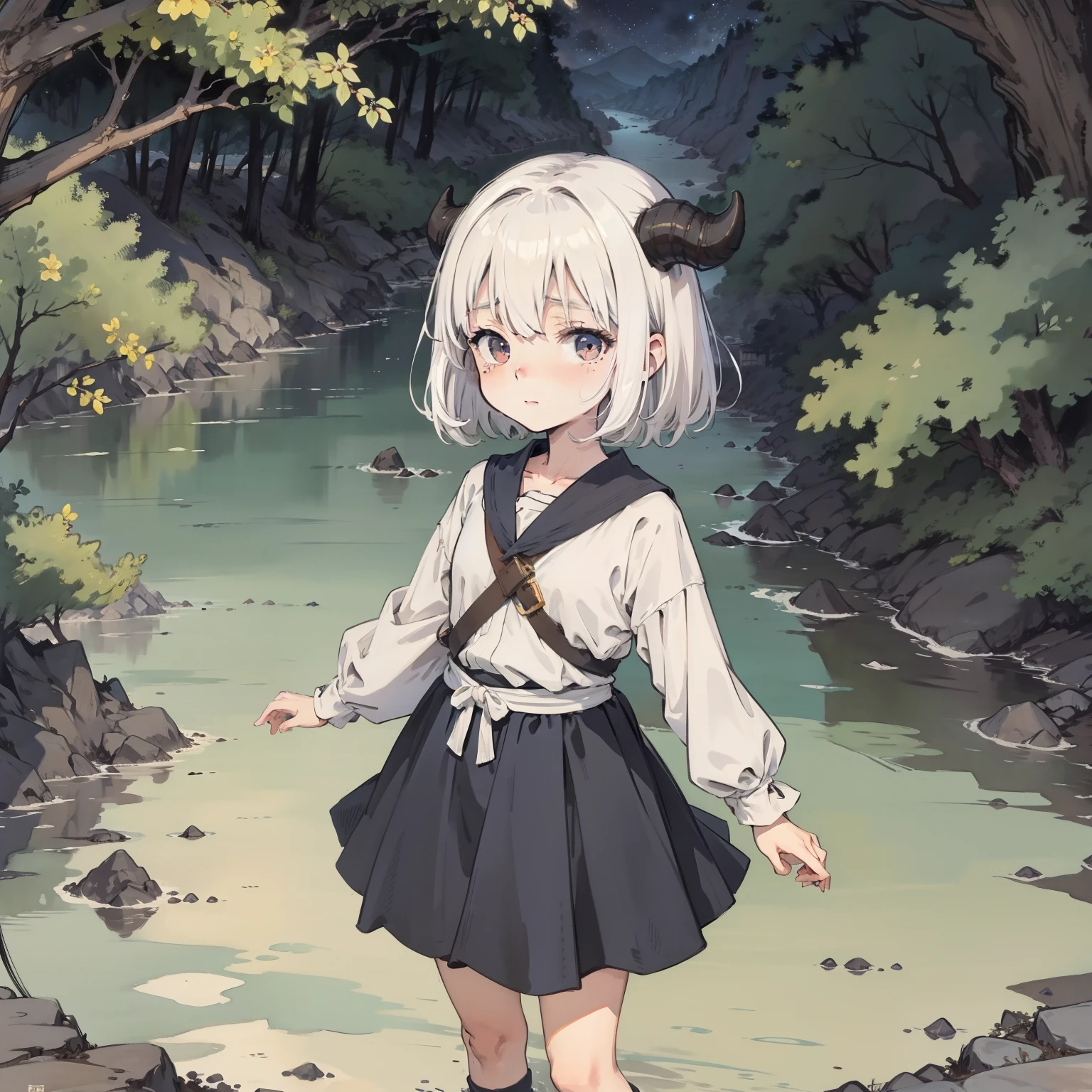 White-haired barefoot elf Shota