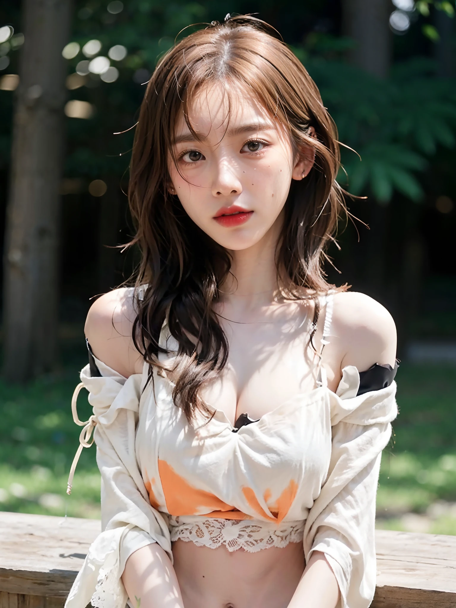 Crisp eyes、Tear bag、Red Lip、Japan person model、asian human